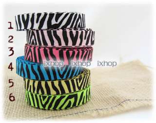   Zebra Stripe (17 Colors U PICK) Grosgrain Ribbon 7100/99 x101  