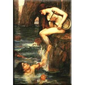  The Siren 21x30 Streched Canvas Art by Waterhouse, John 