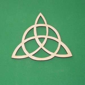 TRIQUETRA SYMBOL Unfinished Wood Shapes Cut Outs TS8078  