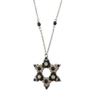 Michal Negrin Genuine Star of David Silver Plated Pendant Ornate with 