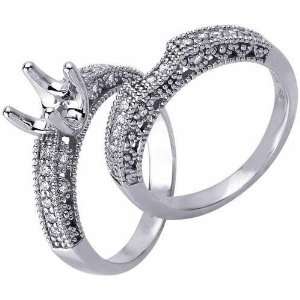 60 Carat Vintage Diamond Engagement Ring Wedding Band Mount Setting 
