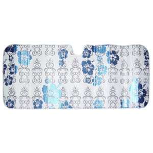 Type S SS13109A 4 White/Blue Jumbo Hibiscus Accordion Double Bubble 