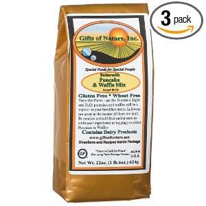 Gifts Of Nature Buttermilk Pancake Mix, 22 Ounce Bags (Pack of 3 
