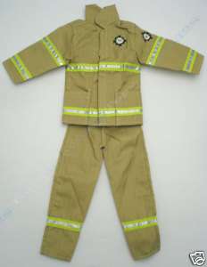 Action Figure Acc. Khaki Fire Fighter Uniform Set  