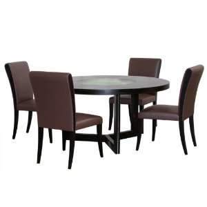  Diamond Sofa Urban 60 Inch Dark Walnut Round Dining Table 