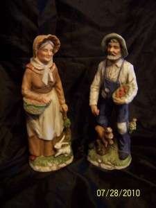 Vtg homco Porcelain Farmer Jones & Wife #1409  