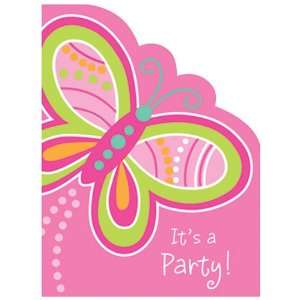    Butterflies Birthday Party Invitations