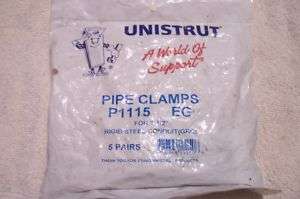 UNISTRUT P1115 EG 1 1/2 PIPE CLAMPS 5 PAIRS IN PACK  