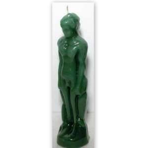    Green Male Image Figure Candle (Money Drawing) 