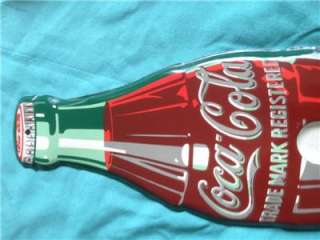 old original ~ NR MINT 1955 Vintage COCA COLA DieCut Bottle Tin 