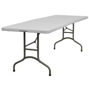 30W x 96L x 29H Granite White Plastic Bi Fold Folding Table [DAD 