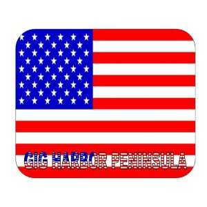  US Flag   Gig Harbor Peninsula, Washington (WA) Mouse Pad 