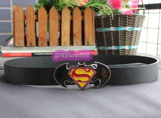 Superman logo fashion Metal Buckle leather Belt BSU17B  