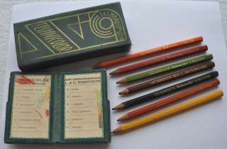 Koh I Noor 7 Pencils Crayons L.C. Hardmuth TECHNICOLOR  