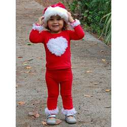   Baby Baby/Toddler Red Ruffled Heart Holiday Outfit  