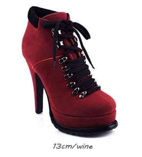 Womens LaceUp Platform Heel Tracking Shoes US 5 6 7 8  