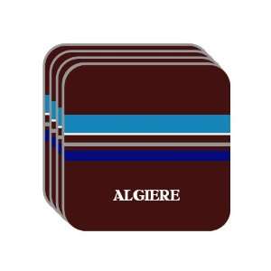   Name Gift   ALGIERE Set of 4 Mini Mousepad Coasters (blue design