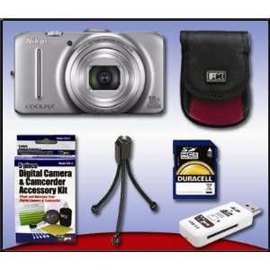  Nikon Coolpix S9300 Digital Camera 4GB KIT (Silver 