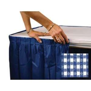  Kwik Covers Kwik Skirt Blue Gingham 30 IN X 96 #3096PK BW 