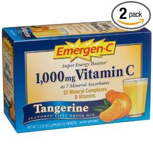 Alacer Emergen C Tangerine 36 Count, Packages (Pack of 2)  