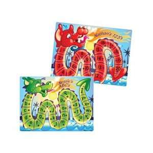  Dragon Numbers and Alphabet Peg Puzzle Toys & Games