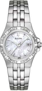 Bulova Womens 24 Diamond Mother Of Pearl Dial 96R126 Watch  