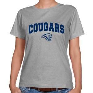  NCAA Houston Cougars Ladies Ash Logo Arch Classic Fit T 