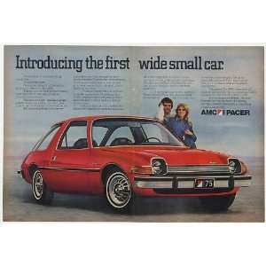  1975 AMC Pacer First Wide Small Car Double Page Print Ad 