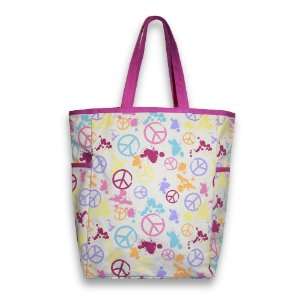  Thro 3985 Peace Splatter Printed Canvas Kids Tote with 