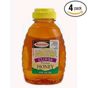 MANISCHEWITZ Clover Honey, 12 Ounce Bottles (Pack of 4)  