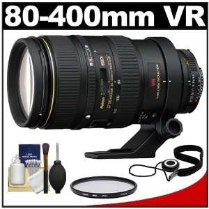  Nikon 80 400mm f/4.5 5.6D VR AF ED Zoom Nikkor Lens + UV 