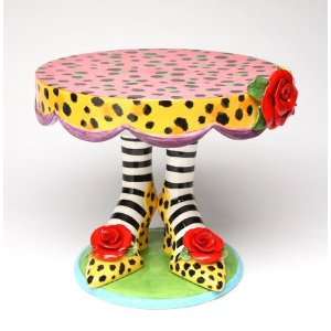  Leopard Print Heels Ceramic Cake Stand