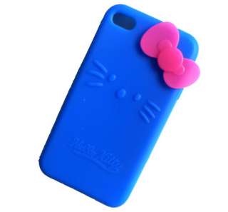 Hello Kitty Silicone Cover Skin Case For iphone 4 4G  