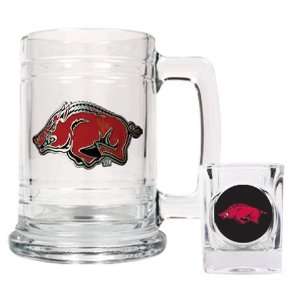    Arkansas Razorback Beer Mug & Shot Glass Set