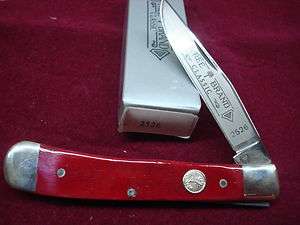   KNIVES 2526 RED SMOOTH BONE SOLINGEN GERMANY 1 BLADE TRAPPER KNIFE NEW