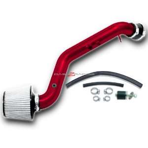  02 05 Honda Civic Si Cold Air Intake with Filter   Red 