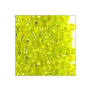   Rocaille Seed Bead 15/0 Silver Lined Lime Green (3 Gram Tube) Beads