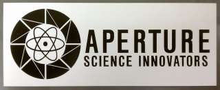 ApERTURE SCIENCE INNOVATORS portal 2 decal sticker BW  