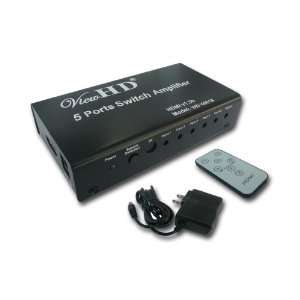   Five Port HDMI 5x1 Powered Switch V1.3 Certified for Full HD 1080P