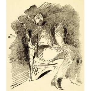 1911 Print James Abbott McNeill Whistler Art Portrait Author Joseph 