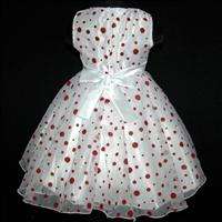 Reds Wedding Pageant Party Prom Flower Girls Dress 3 4T  
