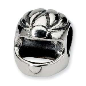 Sterling Silver Reflection Beads Collection Helmet Bead Charm 4mm Hole 