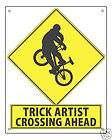 bike tricks street sign plaque bmx x games retro art  