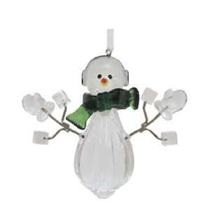 Snowman with Earmuffs Christmas Ornament 