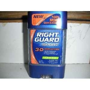  Right Guard Sport 3 D Odor Defense, Clear Gel Antiperspirant 