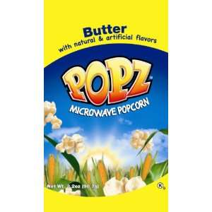 Popz Butter Microwave Popcorn Bags Grocery & Gourmet Food