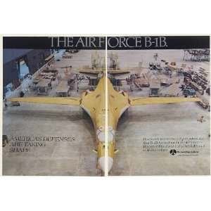   Air Force First B 1B Aircraft 2 Page Print Ad (52538)