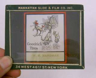 Goodrich Silvertown Tires Movie Advertising Magic Lantern Slide w 