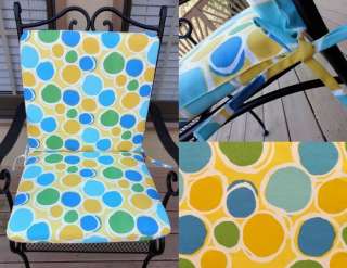 OUTDOOR PATIO DINING CHAIR SEAT & BACK CUSHION   dots  