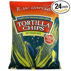 Garcia Organic Blue Corn Tortilla Chips, Salted, 3 Ounces (Pack 